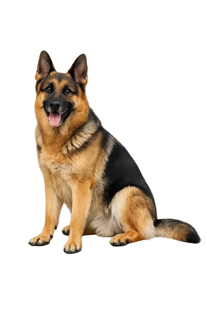 German Shepherd with dog skin allergies